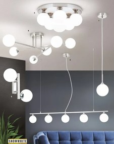 Lustra aplicata design modern SNOWWHITE 6L crom satin