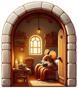 PIPPER. Autocolant de perete "Mouse in the house"