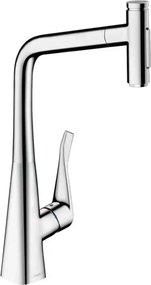 Baterie bucatarie cu dus extractibil Hansgrohe Metris Select M71 320 cu 2 jeturi fara sBox
