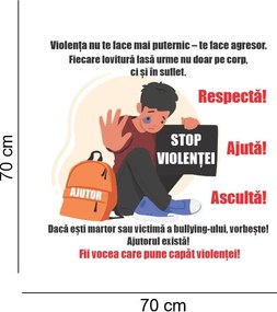 Sticker perete STOP Bullying - STOP Violentei!