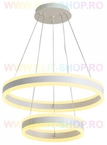 Lustra LED Cu Telecomanda, Elit's Esn1768/500-W, 204W, ALB