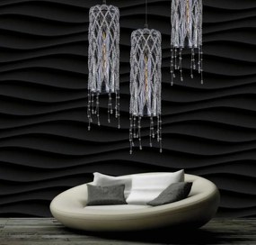 Lustra moderna Vision, eleganta, design LUX acoperita cu cristale ROSÉE CYLINDER