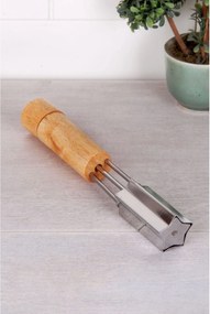 Decupator patiserie BST-10421, stejar/crom, lemn/otel, 18 cm