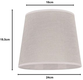 Duolla - Abajur pentru lampă de birou CLASSIC M E27, Ø 24 cm, bej
