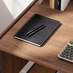 HOMCOM Birou pliant masă de calculator 2 aripi pliabile pentru 2 monitoare, pentru cameră, spații mici, 170 x 58 x 78 cm nuc | Aosom Romania