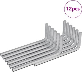 vidaXL Cheie Hexagonală 12 pcs Argintiu 32 x 86 mm Oțel