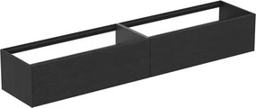 Dulap baza suspendat Ideal Standard Atelier Conca finisaj stejar inchis 2 sertare 240 cm