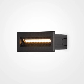 Spot LED incastrabil scari / perete exterior IP65 Bosca negru 13,7cm