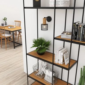 Lampă de perete SOBRESA 1xE27/60W/230V neagră/lemn