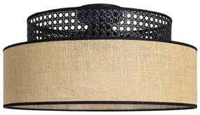 Plafonieră BOHO 1xE27/60W/230V negru/bej