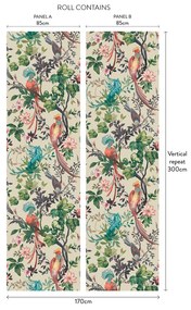 Tapet Bird Sonnet, Lacquer Luxury Paperweave, (fibre naturale), 1838 Wallcoverings, 5.1mp / rola