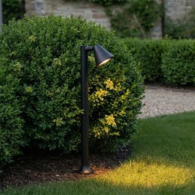 Stâlp modern pentru exterior negru 60 cm IP44 reglabil - Ciara