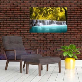 Tablou - Cascadă, cu culori strălucitoare (90x60 cm)