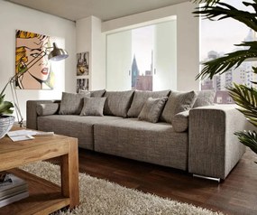 Canapea extensibilă dumonde cu ladă de depozitare si sezut confortabil din spuma high-density, Marbela Magma Grey XXL 295x100 cm