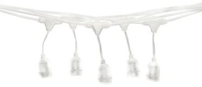 Lanț luminos de exterior 15xE27/0,5W/230V 15 m IP44 alb