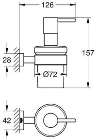Grohe Essentials Cube Dozator sapun lichid