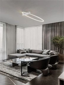 Lustra LED aplicata design modern minimalist KIKLOS alb