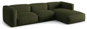 Colțar modular verde (cu colț pe partea dreaptă) Martina – Micadoni Home