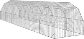 vidaXL Pui de găină 2,5x12x2,25 m Oțel galvanizat