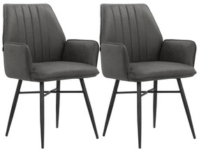 Scaune de dining gri-antracit 2 buc. Anzo – Støraa