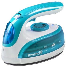 Fier calcat de voiaj Hausberg HB-7910BL, 900W, rezervor de apa 50ml, Bleu