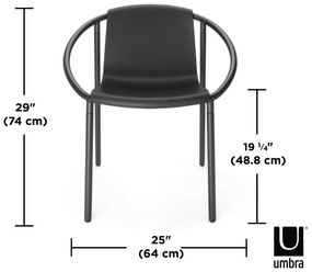 Scaun de dining negru Ringo – Umbra