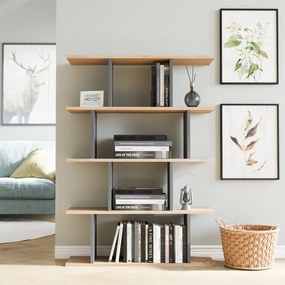 Biblioteca Harmon, PAL Melaminat, Natural / Gri Antracit