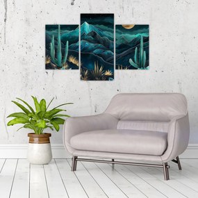 Tablou - Noapte turcoaz (90x60 cm)