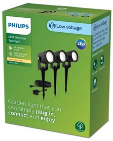 SET 3x corp de iluminat LED de exterior Philips GARDENLINK REUEL LED/1,5W/230V 2700K IP44
