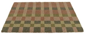 Covoraș de intrare din fibre de nucă de cocos 40x60 cm Pink and Blue Check – Artsy Doormats