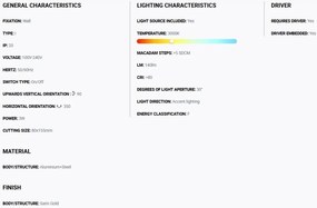 Aplica cu reader LED incastrabila stil minimalist SUAU auriu satin