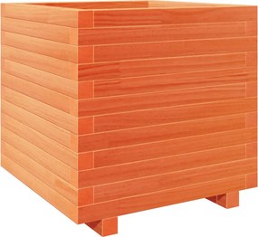 vidaXL Jardinieră grădină, maro ceruit, 50x50x49,5 cm, lemn masiv pin