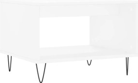 vidaXL Măsuță de cafea, alb, 60x50x40 cm, lemn compozit