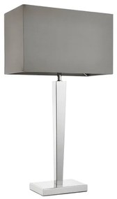 Lampă de masă MORETO 1xE27/60W/230V crom lucios/gri