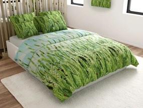 Lenjerie de microfibra POSANA verde Dimensiune lenjerie de pat: 2 buc 70 x 80 cm | 160 x 200 cm