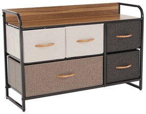 Comoda cu sertare din material textil HAZEL TIP 4,maro, S