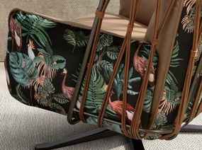 Fotoliu pivotant design LUX, Piele naturala, Tesatura Tropicala 5168
