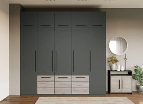 Dulap Inalt 2.5m Gri Noce