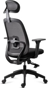 Scaun de birou ergonomic din mesh cu brațe 3D și spătar rabatabil OFF 404 negru
