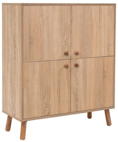 Mobilier pentru hol Maluxe 200 (Stejar sonoma + Albastru închis). 1089082