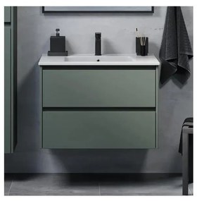 Dulap de baie cu lavoar MOLDE, 80 cm, verde