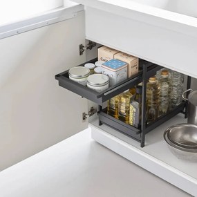 Raft suplimentar negru din metal 30x42 cm Tower – YAMAZAKI