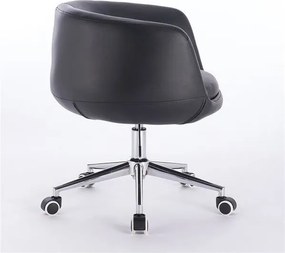 HC333K Scaun Neagră cu Bază Cromata