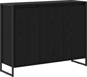 vidaXL Dulap lateral Stejar Negru 96,5 x 30 x 75 cm Lemn compozit