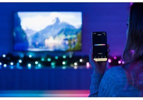 Twinkly GT90P4425P00 - Ghirlandă LED RGBW reglabilă pentru Crăciun, 50 LED, Wi‑Fi