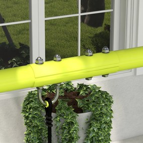 Outsunny, leagăn portic 3 în 1 pentru copii, cu 2 locuri față în față și 1 scaun de leagăn, greutate maximă 225 kg, verde | Aosom Romania