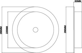 Ondaluce - Aplica LED de perete JOKEY LED/10W/230V auriu/bej fumuriu
