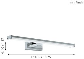 Aplică LED pentru oglindă de baie Eglo 74051 GALENZANA LED/7,4W/230V IP44 crom