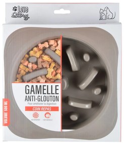 Bol pentru hrănire lentă pentru câini din plastic – Love Story