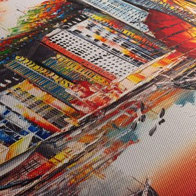 Tablou - Victoria Harbour, Hong Kong, pictură în ulei (90x60 cm)